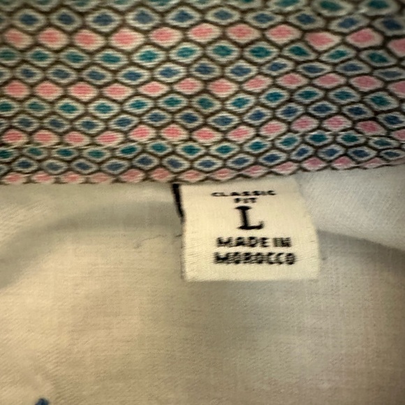 Robert Graham Blakely Linen Blend Floral Flip Cuff Button-up - Picture 7 of 8